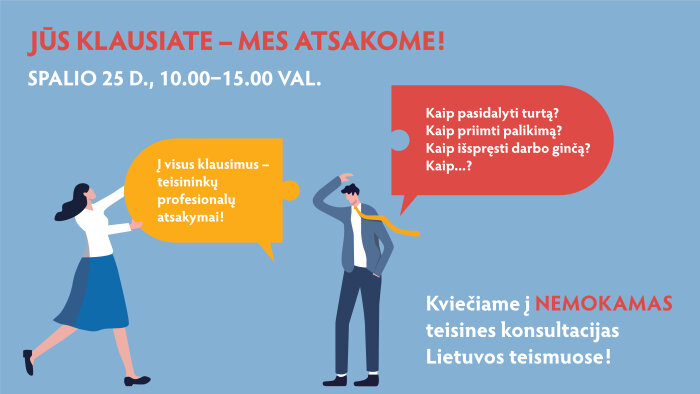 Konstitucijos dieną kviečiame į nemokamos teisinės konsultacijos Tauragės apylinkės teisme