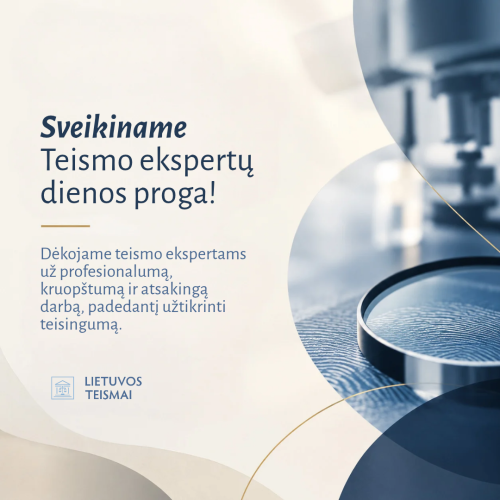 Sveikinimas Teismo ekspertų dienos proga